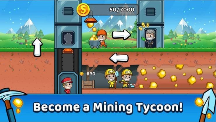لعبة Idle Tycoon: عامل منجم الذهب